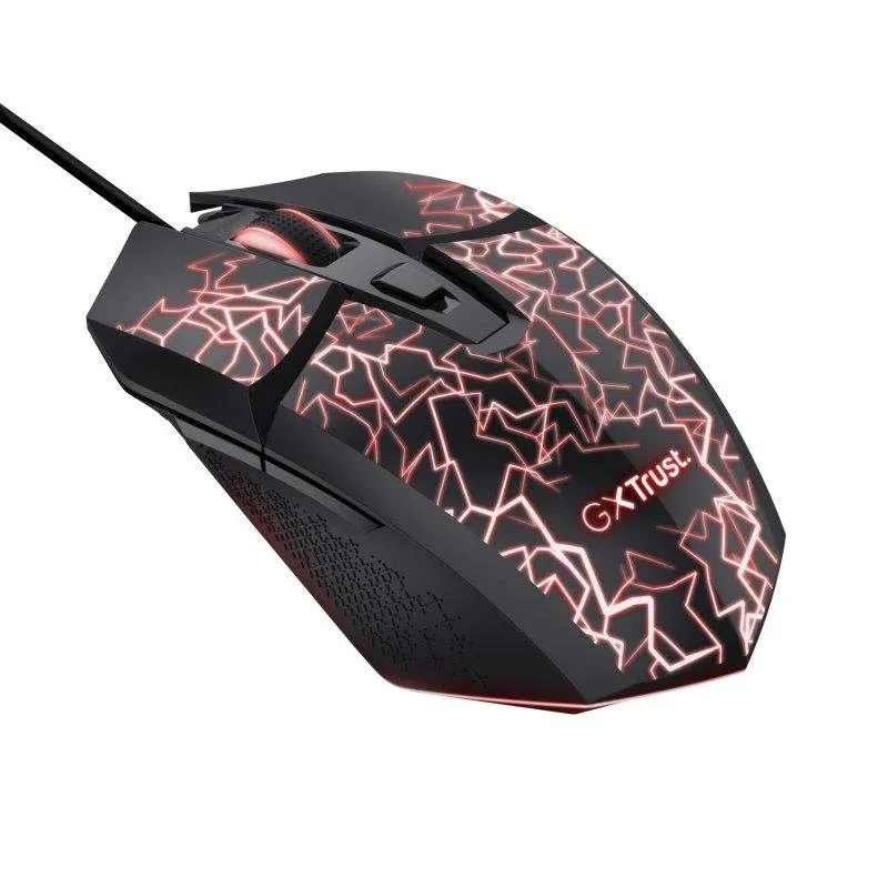 Rato Trust GXT 113 Felox Com Fio 6400 DPI Preto Iluminação Multicolor Botões Programáveis