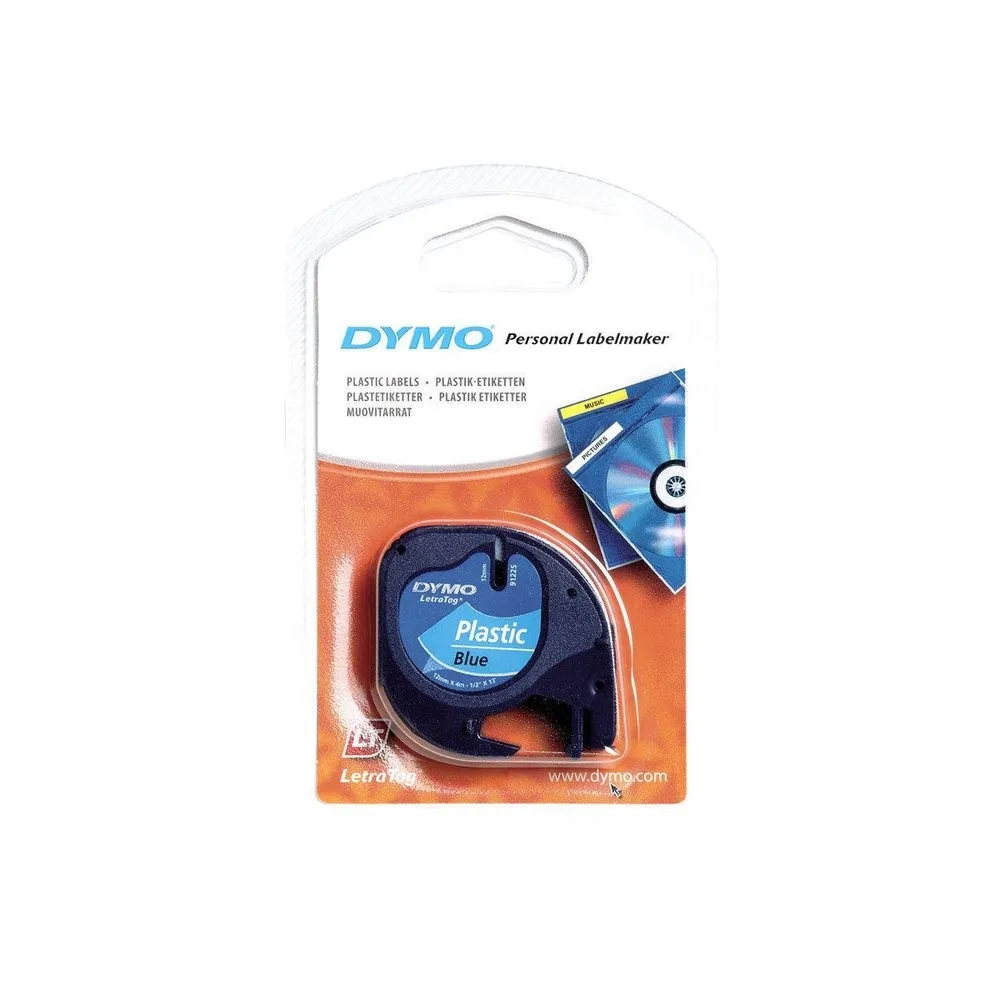 Fita Preto Sobre Azul (4 mts/1,2cm) – DYMO
