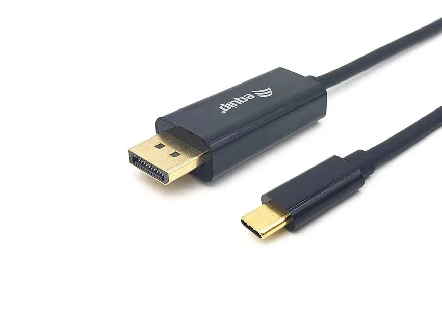 Cabo Equip USB-C p/ DisplayPort M/M 4K/60Hz 3m Preto