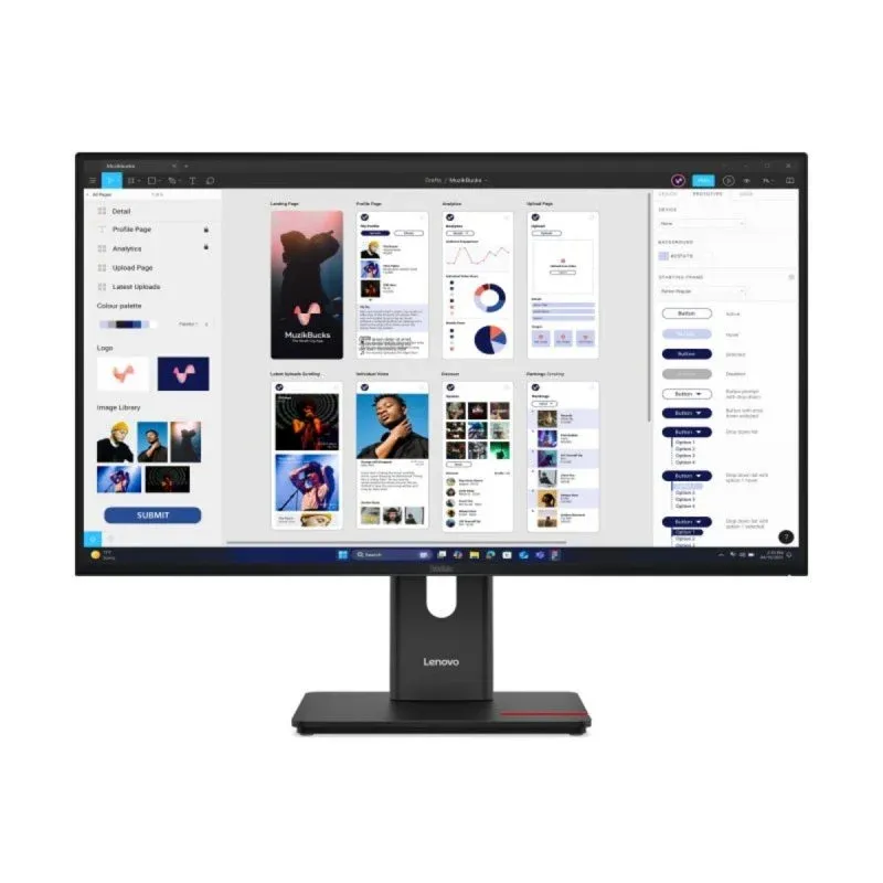 Lenovo ThinkVision T32UD-40 Monitor 31.5" UltraHD 4K/60Hz IPS 4ms USB-C HDR10