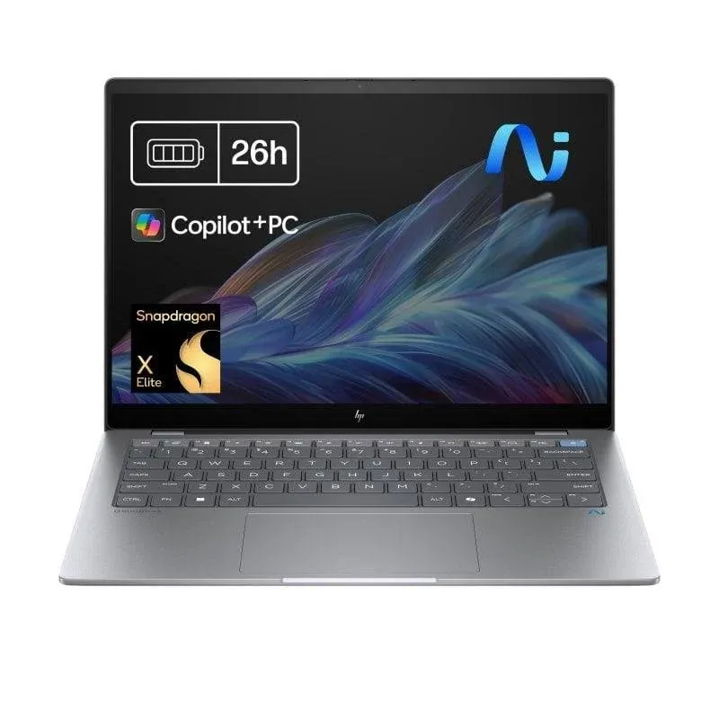 Portátil HP OmniBook X 14-fe0006ns 14" Snapdragon X Elite 16GB 1TB SSD Adreno Windows 11