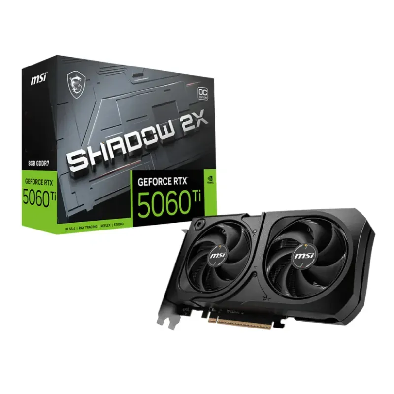 Placa Gráfica MSI GeForce RTX 5060 TI 8GB Shadow 2X OC PLUS GDDR7