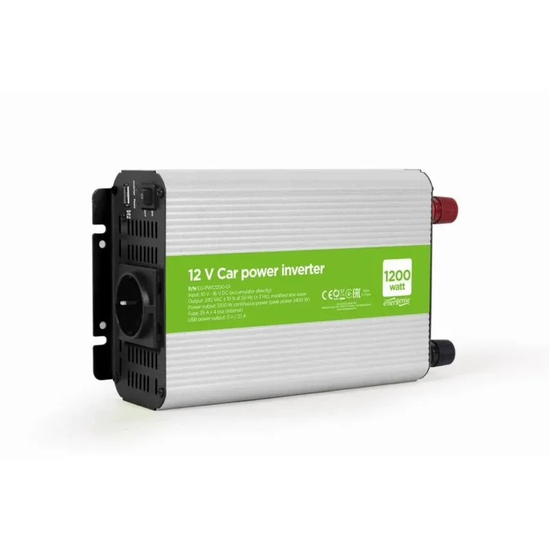 Fonte Alimentação Fonte de Alimentação Gembird 1200W Universal Automática 230V 50Hz Modelo EG-PWC1200-01 Cinza