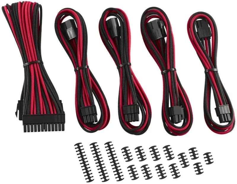 Kit de Expansão CableMod Classic ModMesh - 8+6 Series - Preto / Vermelho