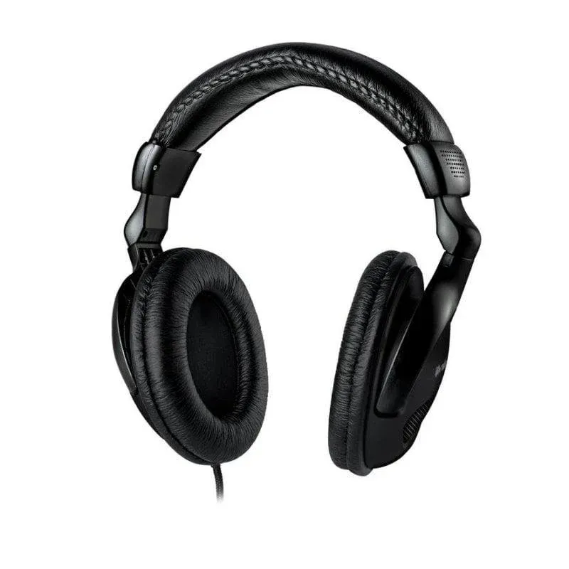 Auriculares Meliconi HP 50 PLUS com cabo jack 3,5 mm TV Hi-Fi dobráveis preto