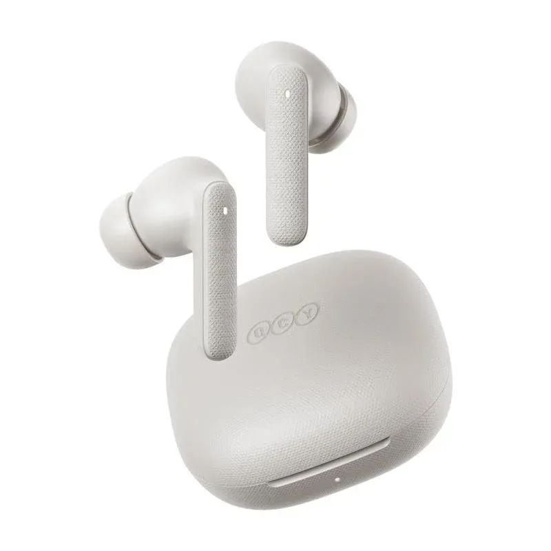 Auriculares QCY T43 sem fios Bluetooth com Cancelamento de Ruído, 35h bateria, IPX4 branco