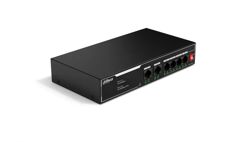 Dahua SF1006LP Switch PoE de 6 Portas com 4 Portas PoE SF1006LP
