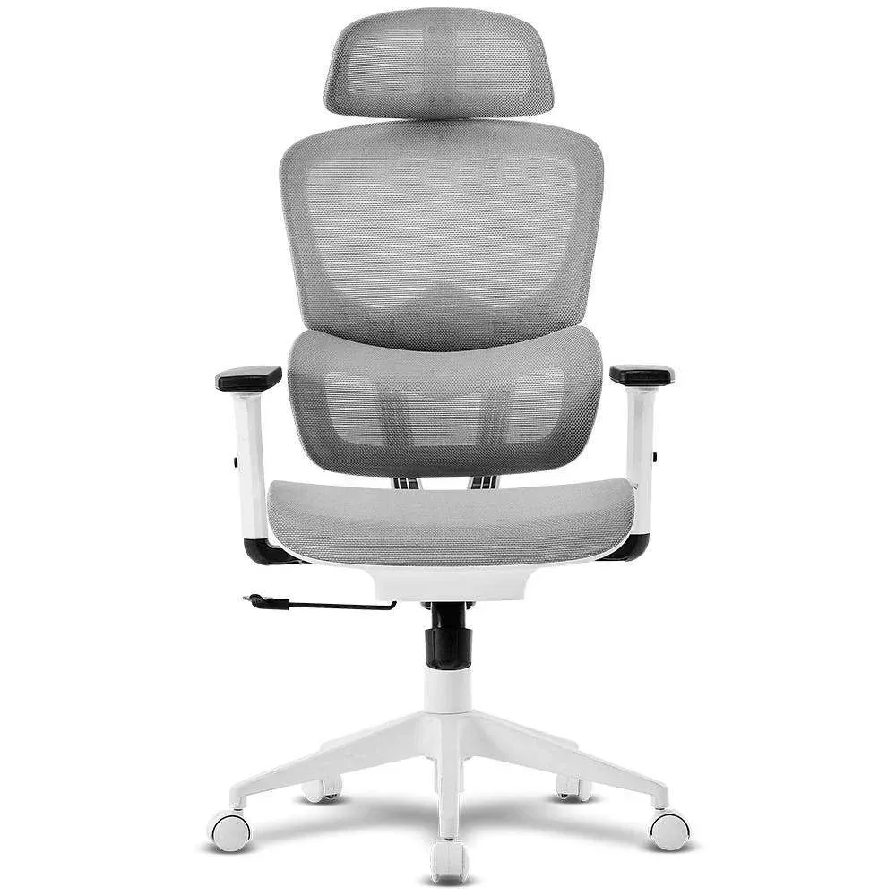 Cadeira de Escritório Ergonómica Offy Lyca Cinza/Branca