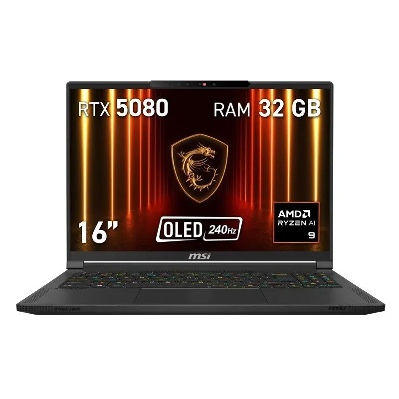 Portátil MSI Stealth A16 AI+ A3XWIG-061ES 16" AMD Ryzen AI 9 370 32GB 1TB SSD RTX 5080 Windows 11