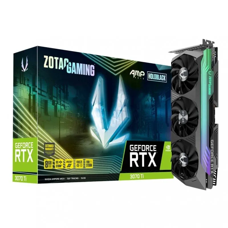 Placa Gráfica Zotac Gaming GeForce RTX 3070 Ti AMP Holo LHR 8GB GDDR6X