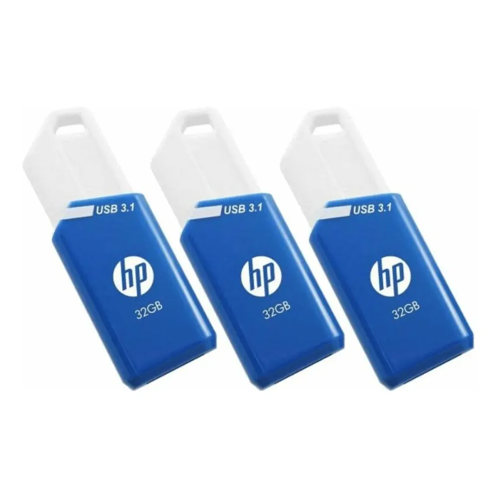 Usb 3.1 Hp 32Gb X755W Pack De 3 Azul