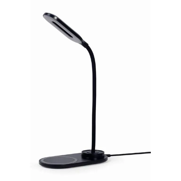 Candeeiro de Mesa Gembird com Carregador Wireless Preto