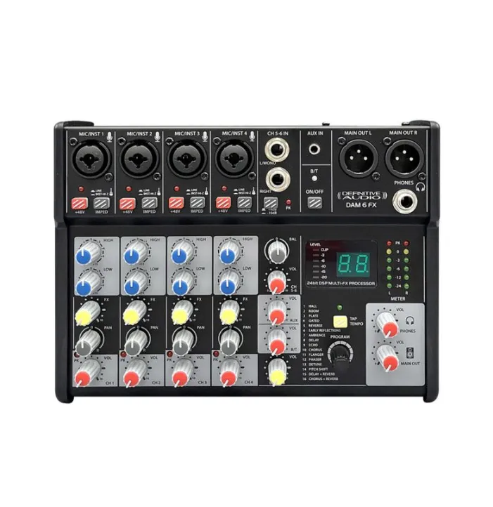 Mesa mistura c/ efeitos Definitive Audio DAM 6 FX