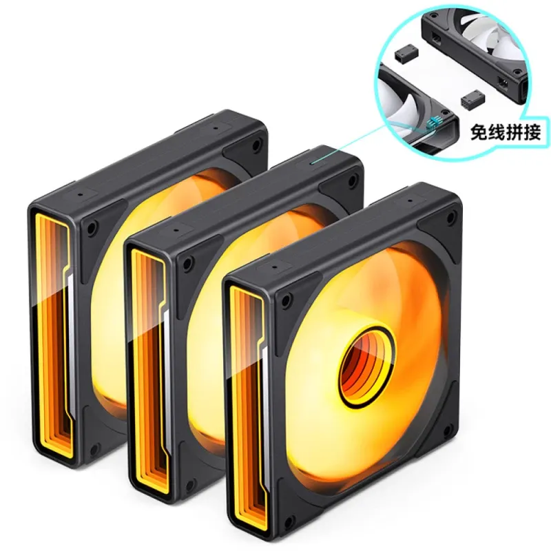 Ventoinha Jonsbo ZK-120B ARGB PWM Preto - 120mm (3PACK)