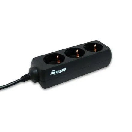 Tomada Equip 3x Tomadas Eur Preto - 333280