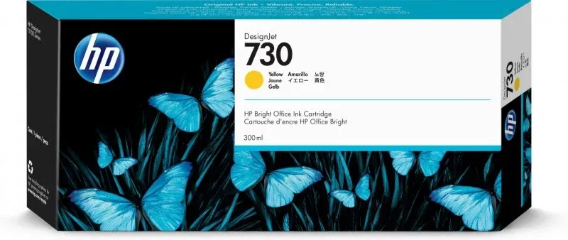 HP 730 300 ml Yellow Ink Cartridge T1600/T1700/T2600