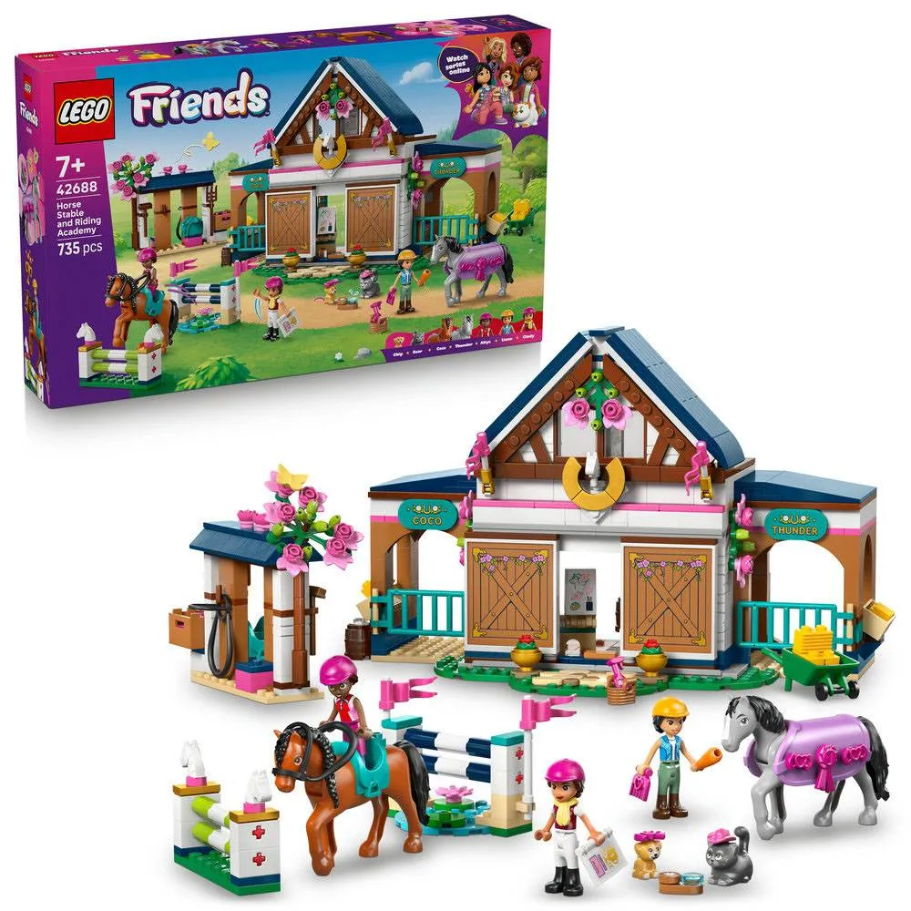 LEGO Friends: Estábulos e Escola de Equitação | Idades 7+ | 735 Peças | Item 42688