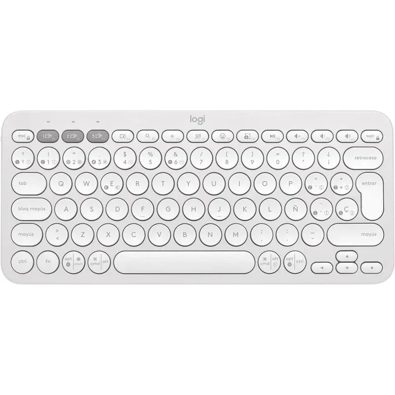 Logitech Pebble Keys 2 K380s Teclado Bluetooth Multi-Dispositivo Branco