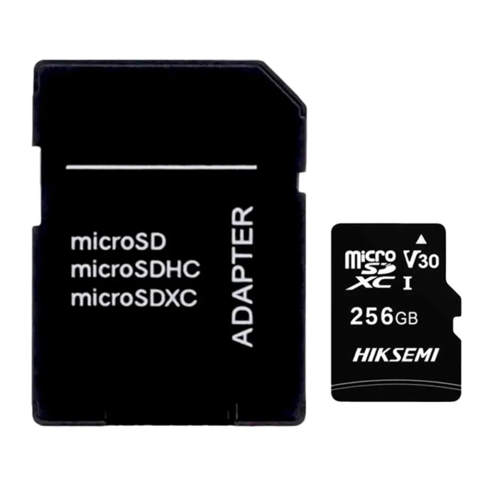 Cartão de Memória Hikvision 256 GB c/Adaptador C10