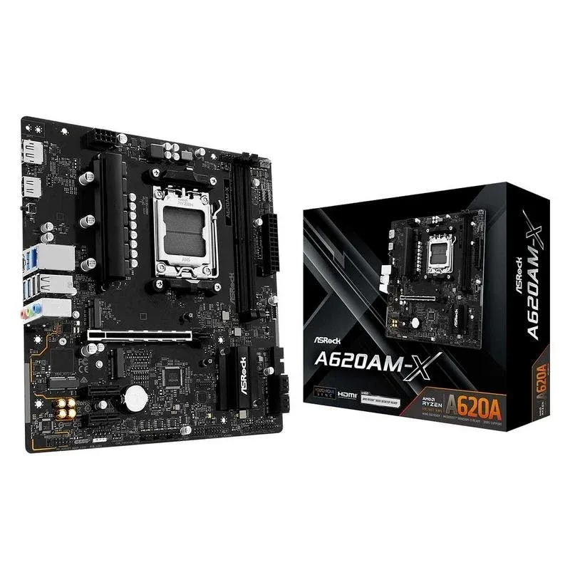 Motherboard ASRock A620AM-X A620 AM5 DDR5 micro ATX 2.5GbE M.2 PCIe 4.0