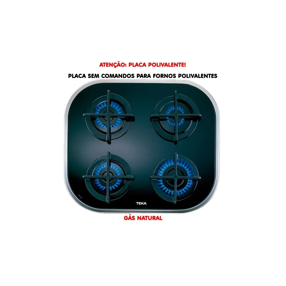 PLACA ENCASTRAR TEKA – CG.1 4G AI AL INOX – G. NAT