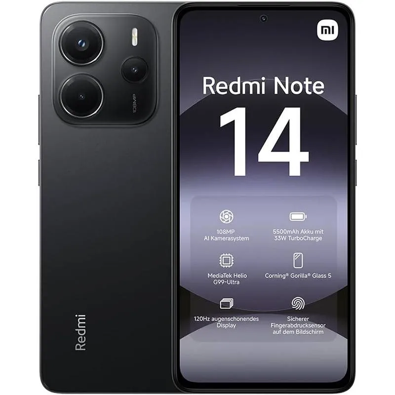 Smartphone Xiaomi Redmi Note 14 4G 6.67 8GB/256GB Dual SIM Midnight Black