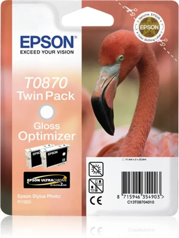 Tinteiro EPSON T0870 Otimizador de Brilho (Pack 2)