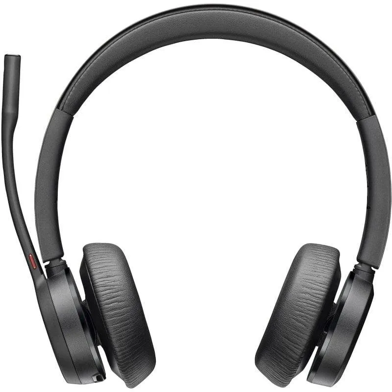 Auriculares Poly Voyager 4320 sem fios Bluetooth 5.1 com microfone Boom e base de carregamento preto