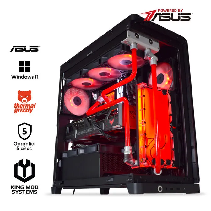 Computador King Mod Liquid-PC Ryzen 7 9800X3D 64GB DDR5 2TB RTX 5090 WiFi W11