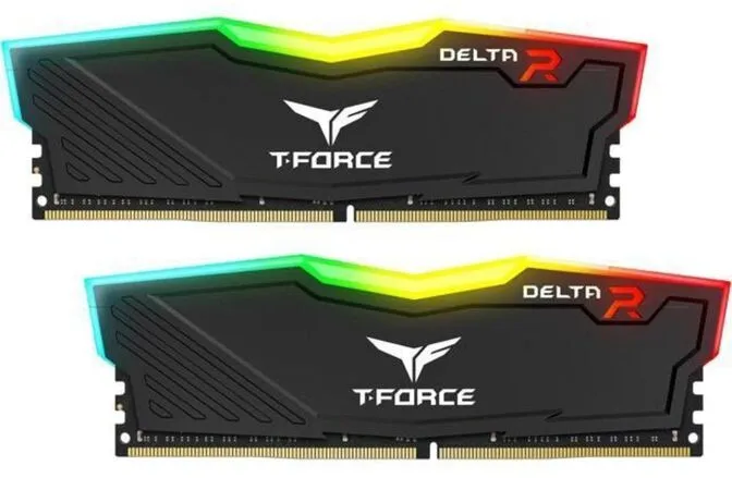 Team Group Kit 16GB (2 x 8GB) DDR4 3200MHz Delta RGB Preto CL16