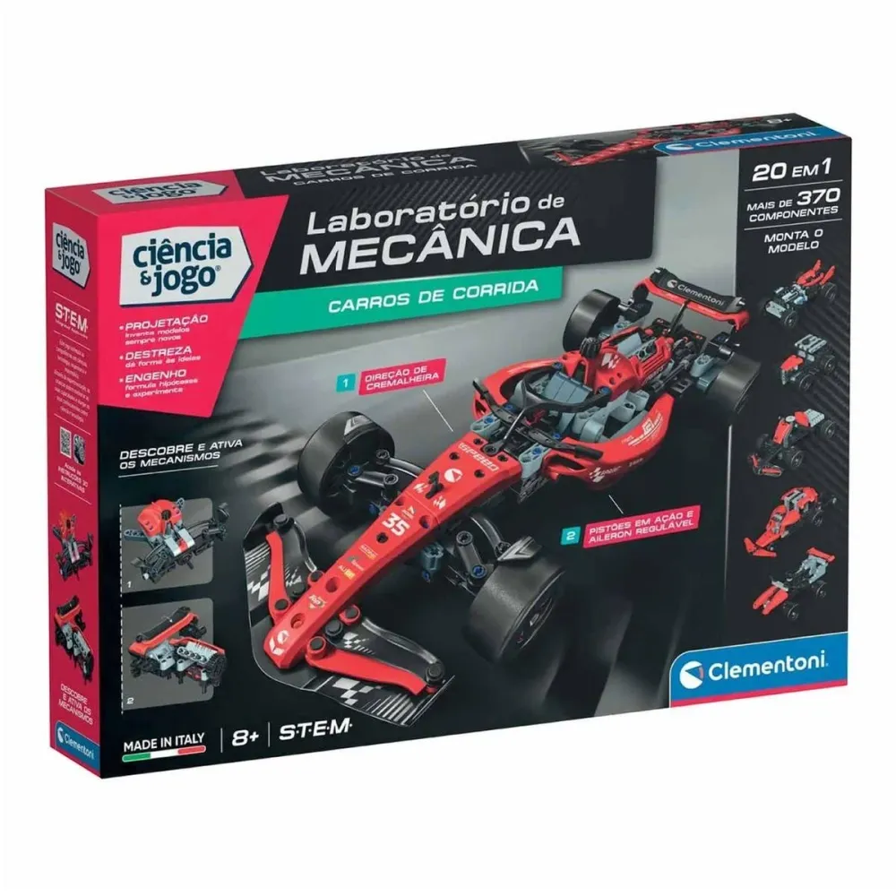 Laboratório de Mecânica Clementoni Carros de Corrida