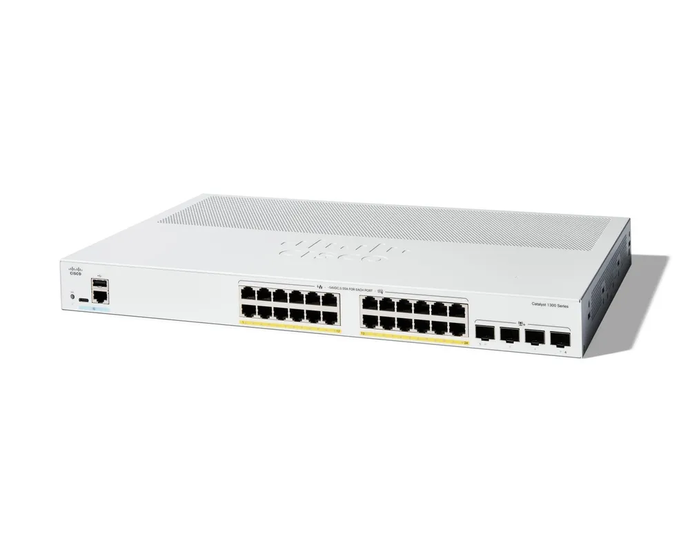Cisco C1300-24P-4X Switch PoE Gerido de 24 Portas com C1300-24P-4X