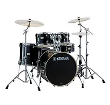 Bateria Yamaha Stage Custom Raven Black SBP0F5 + HW680