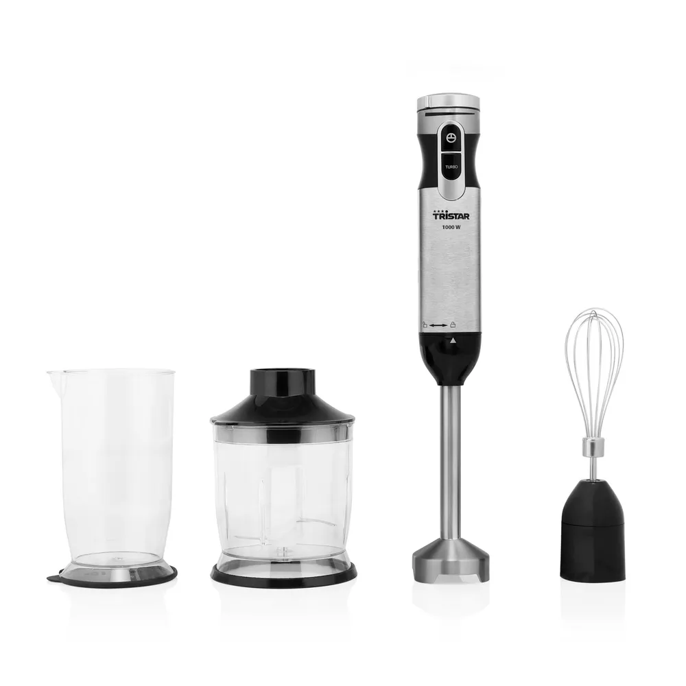 Varinha Mágica + Acessórios 0,7L 1000W (Preto/Inox) - TRISTAR