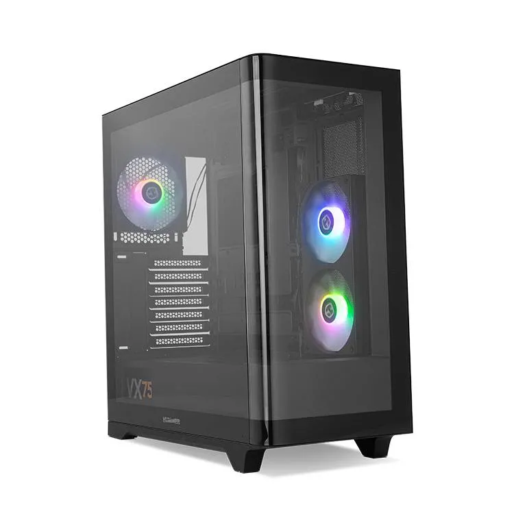 Caixa ATX Nox Hummer Ether Tempered Curved Glass Preta