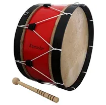 Bombo Tradicional Adamastor Nº6 Vermelho/Aro Preto 45cm