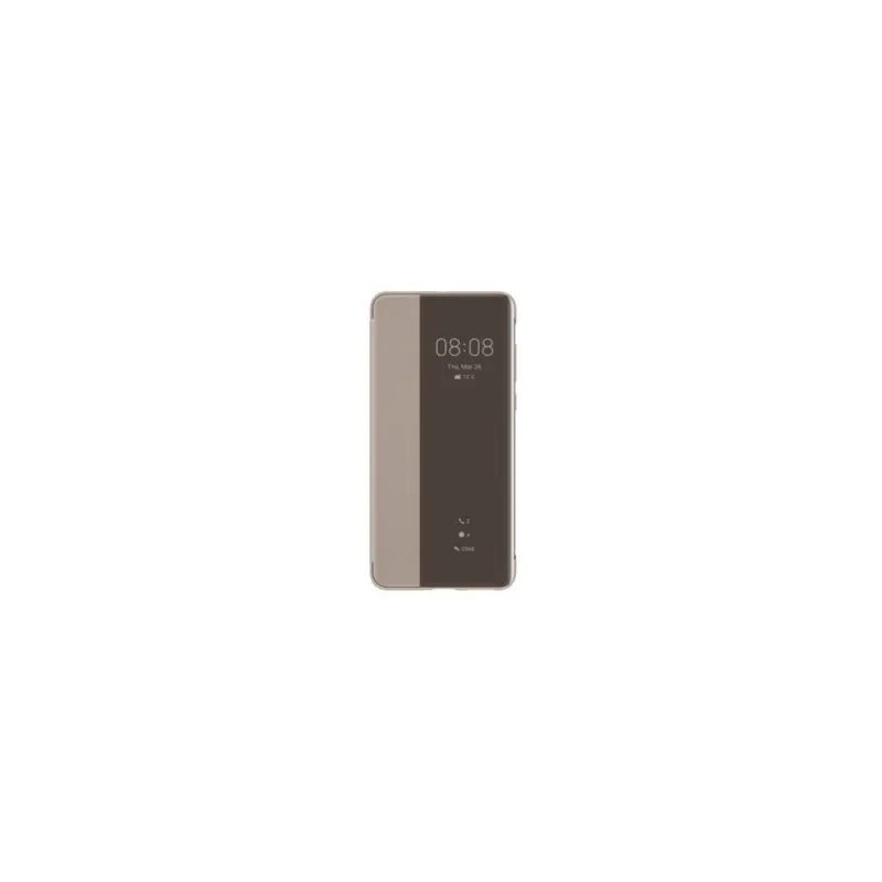 P40 Pro Capa Smart Flip View Caqui