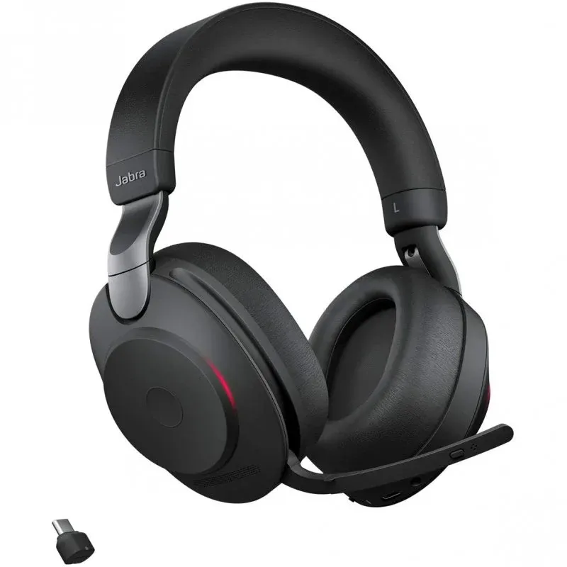 Jabra Evolve2 85 Headset Sem Fios Bluetooth com Cancelamento de Ruido USB-C Preto