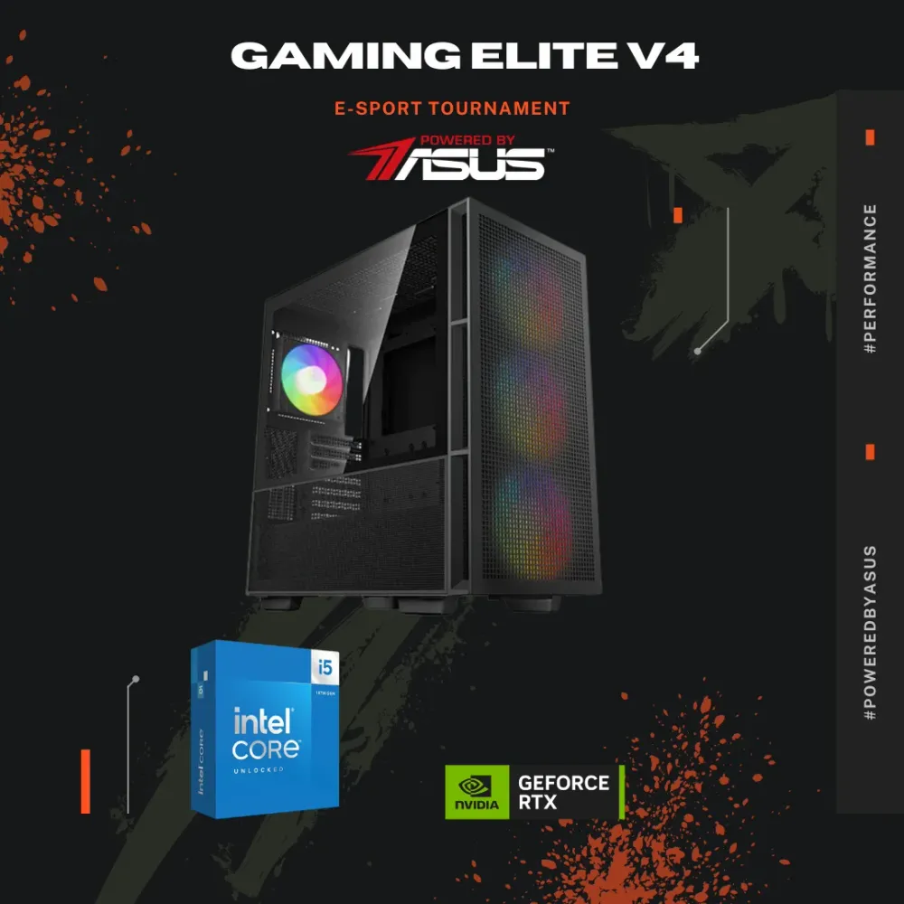 Computador Gaming Elite V4 Powered By ASUS Intel Ultra 5 245KF 32GB 1TB SSD RTX 5070 TI