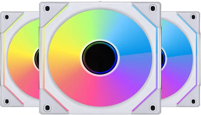 Ventoinha Lian Li UNI FAN SL120 Infinity RGB PWM Branco 120mm (Pack 3)