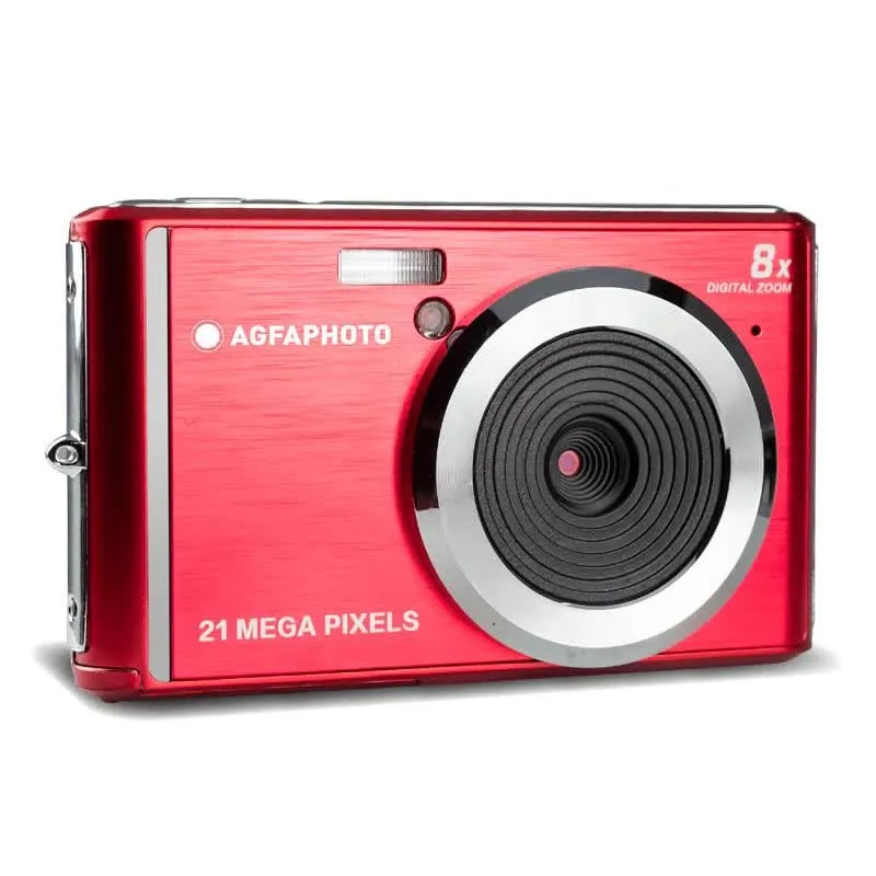 Câmera Agfa Dc5200 Câmera Vermelha 21Mp Zoom X8