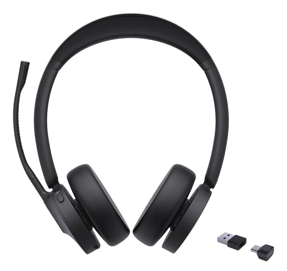 Auriculares Yealink BH70 Dual UC sem fios Bluetooth com Cancelamento de Ruído, Microfone Boom, Preto