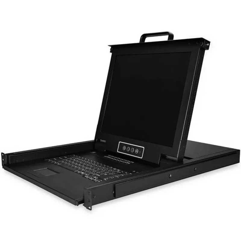 StarTech 16 Port Rackmount KVM Console w/ Cables - Integrated KVM Switch w/ 17" LCD - 1U LCD KVM Drawer 50000 MTBF - USB + VGA Support (RKCONS1716K) - Consola KVM Com chave KVM - 16 portas - PS/2, USB - 17" - montável em bastidor - 1280 x 1024 @ 60 H