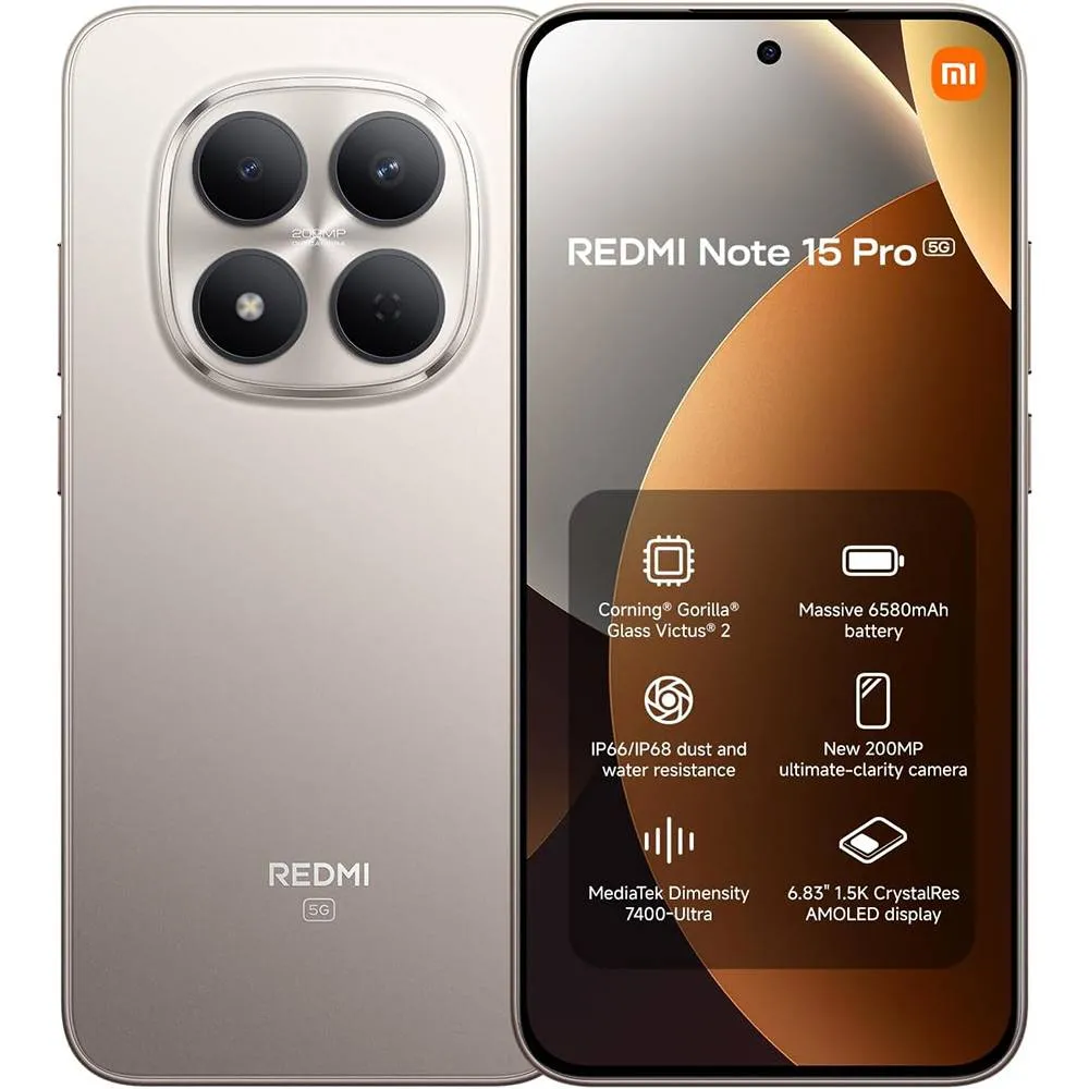 Smartphone Xiaomi Redmi Note 15 Pro 5G 6.83 8GB/256GB Dual SIM Titanium