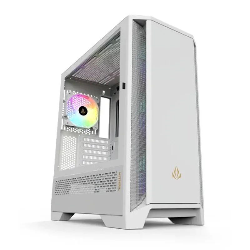 Caixa de Computador Forgeon Airflow Mithril Vidro Temperado USB 3.2 ARGB Branco