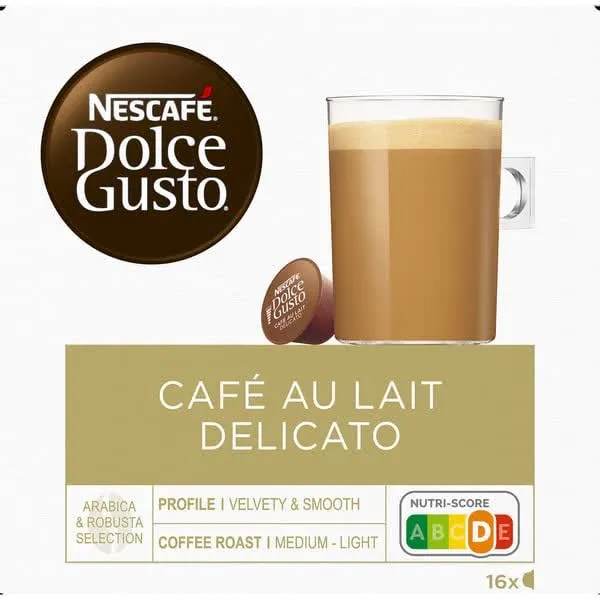 Cápsulas Dolce G. 12415782 Café Au Lait Delicat 16C