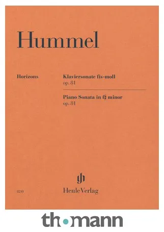 Henle Verlag Hummel Klaviersonate fis-moll