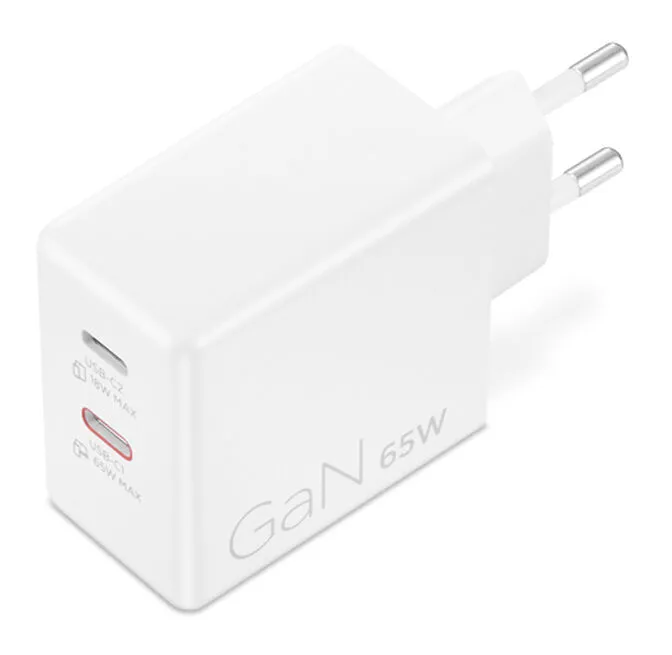 Carregador Lenovo Dual USB-C 65W com Cabo 1.5M Branco