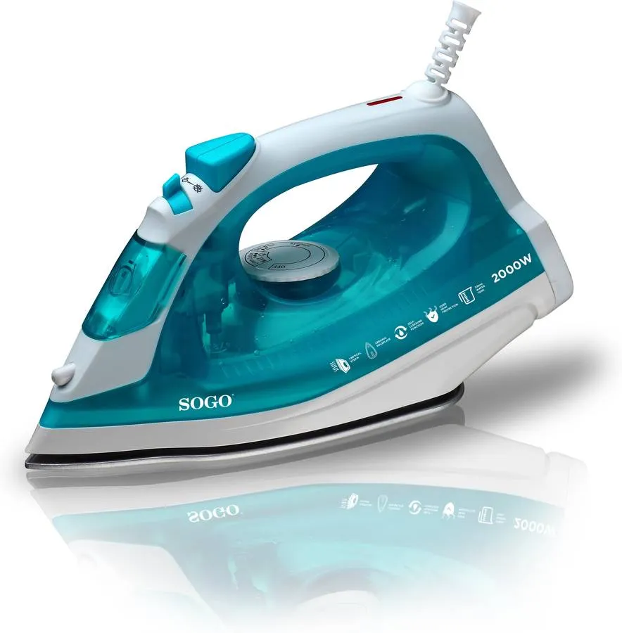Ferro a Vapor SOGO PLA-SS-6165 (Jato vapor: 18 g/min - Base: Cerâmica)