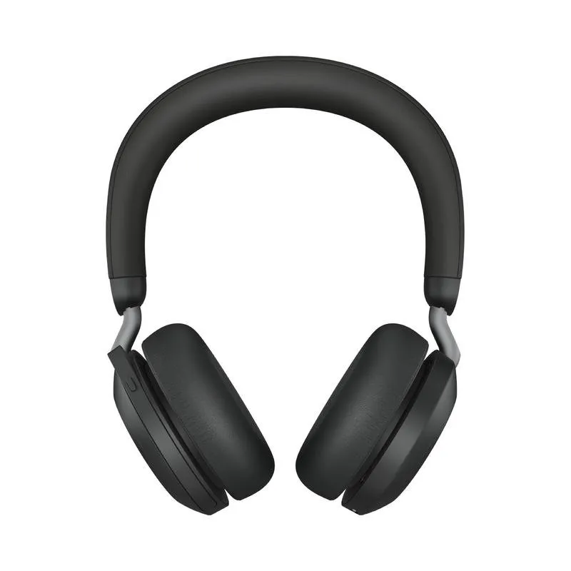Auriculares Jabra Evolve2 75 sem fios Bluetooth com Cancelamento de Ruído, Microfone e Base, Preto
